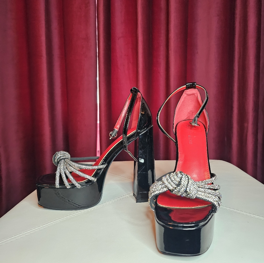 Dolls Kill Azelea Wang sparkle platform heels size 8